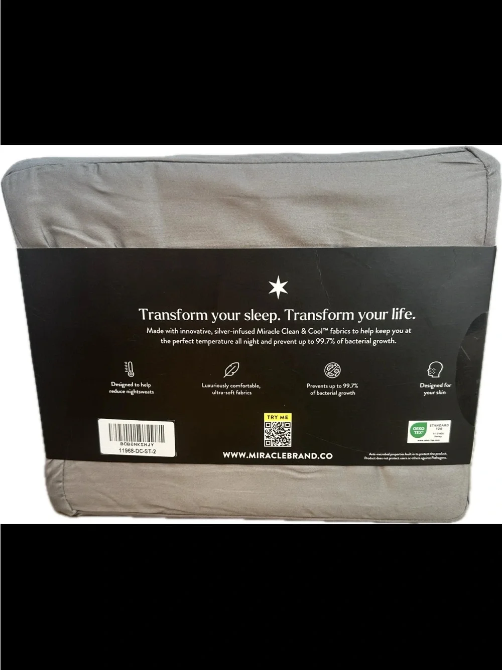 Miracle Made Self-Cooling & Self-Cleaning Duvet Cover New Full/Queen Size